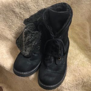 Faux suede shearling boots 9